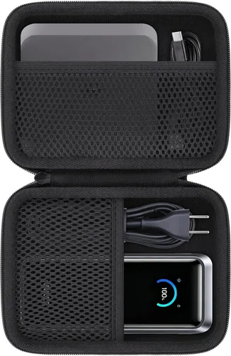 Miniatura 12 de khanka Anker Prime Power Bank, funda de 26,250 mAh, bolsa de viaje dura compatible con Anker Prime Power Bank 26K, 300W, solo funda (negro)