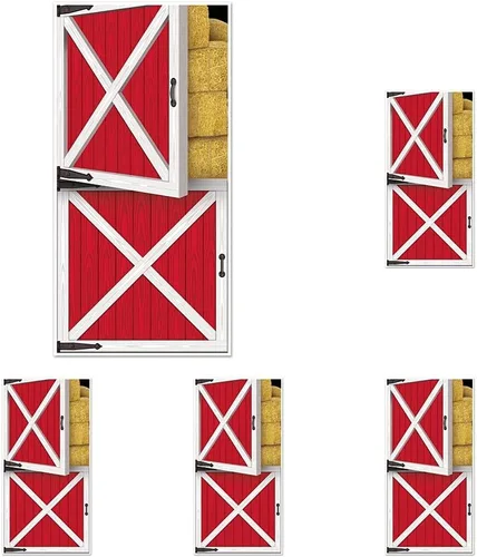 Miniatura 10 de Beistle Cubiertas de plástico para puerta de los años 50, 5 x 30 pulgadas, juego de 2 – Soda Shop Jukebox decoración de pared, suministros de Multi
