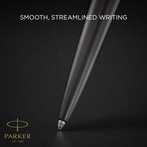 Miniatura 5 de PARKER Jotter XL - Bolígrafo de punta media, color gris, con bordes dorados, recambio de tinta azul, caja de regalo, regalo perfecto de graduación