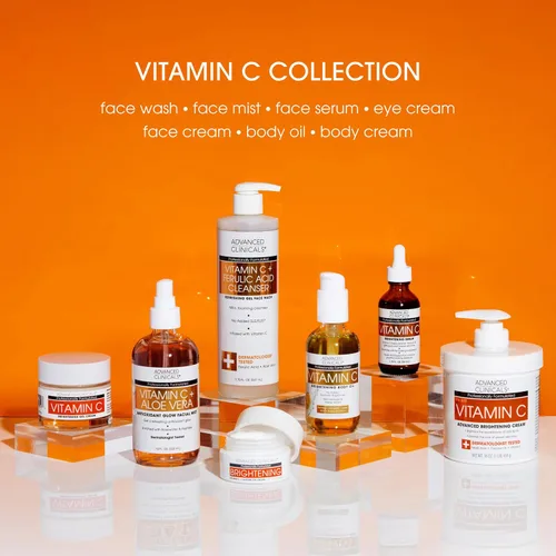 Miniatura 9 de Advanced Clinicals Limpiador facial suave con vitamina C para mujeres y hombres Jabón limpiador facial de gel con aroma a cítricos Aloe Vera +
