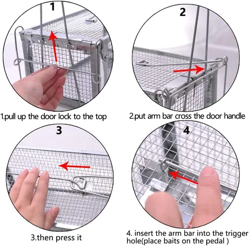 Miniatura 3 de Trampa para ratas de calidad, trampas de jaula de ratones con animales vivos, atrapa y libera ratones, ratas, ardillas, plagas, roedores y plagas