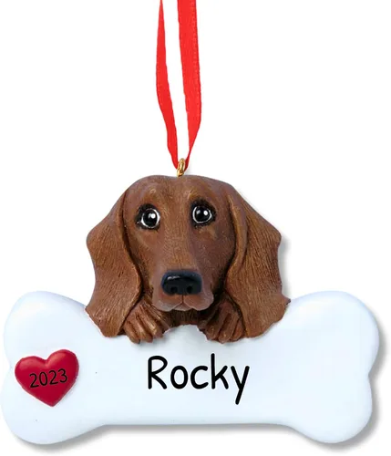 Miniatura 24 de Adornos de Navidad personalizados para perros 2024 – Adornos navideños de hueso de perro Husky para amantes de los perros, adorno de primera Navidad