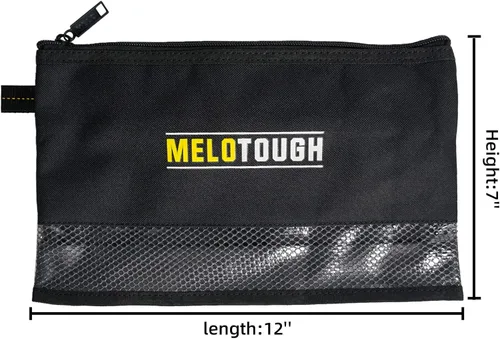 Miniatura 2 de MELOTOUGH Bolsa pequeña para herramientas con cremallera, bolsa de herramientas pequeña con cremallera, bolsa organizadora de almacenamiento
