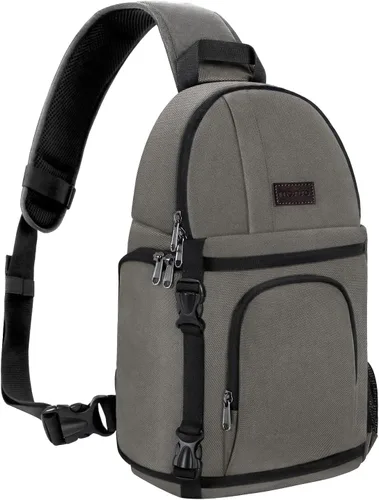Miniatura 12 de MOSISO Bolsa para cámara DSLR/SLR/SLR/sin espejo, mochila para cámara fotográfica a prueba de golpes con soporte para trípode e inserciones Beige