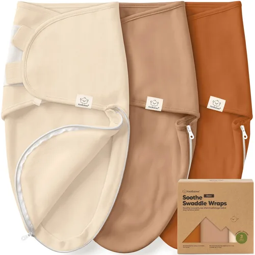 Miniatura 28 de Saco de dormir para bebé con cremallera - Paquete de 3 mantas envolventes para recién nacidos de 0 a 3 meses, bebé, niña, niño, saco de dormir suave