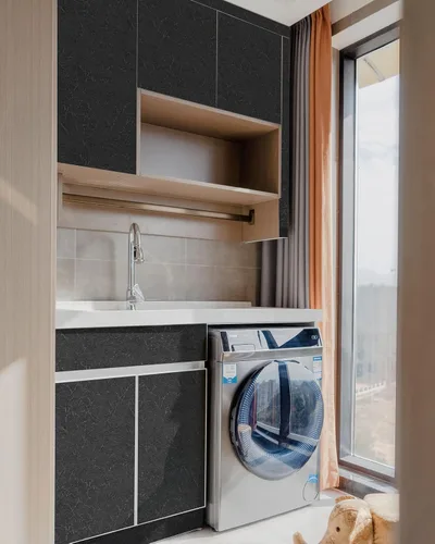 Miniatura 7 de Cohoo Home Papel pintado de seda negra para despegar y pegar para dormitorio Papel de contacto texturizado sólido negro para gabinetes y cajones