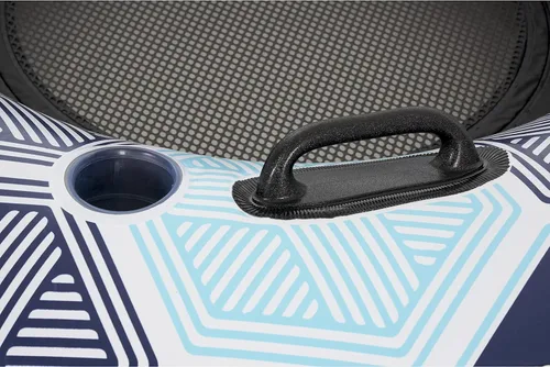 Miniatura 6 de Bestway CoolerZ Rapid Rider - Flotador inflable para 2 personas con soporte para tazas, asas, respaldo y parte inferior de malla, color azul