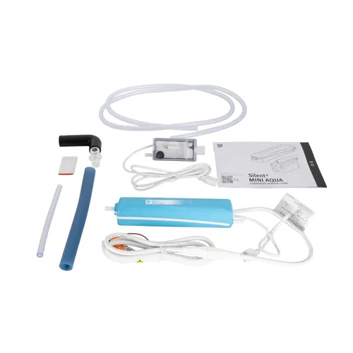 Aspen Silent+ Mini Aqua Gen 5 Bomba de condensado – Bomba de drenaje HVAC ultra silenciosa de 16 dB, velocidad variable, compatible con mini Split