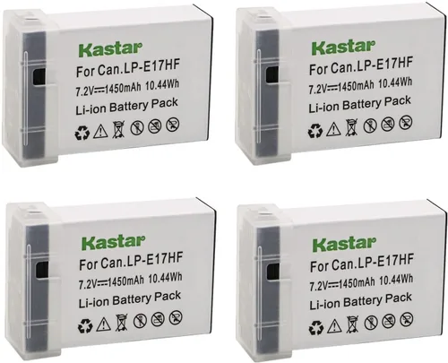 Miniatura 6 de [Totalmente decodificado] Kastar - Paquete de 1 batería de repuesto LP-E17HF para Canon LP-E17 LP-E17H 9967B02, cargador LC-E17 LC-E17E, Canon EOS