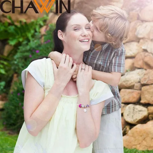 Miniatura 3 de Colgante de plata de ley 925 con texto en inglés "I Love You To the Moon and Back" para mamá, mujeres y niñas, Acero inoxidable, Circonita Cúbica