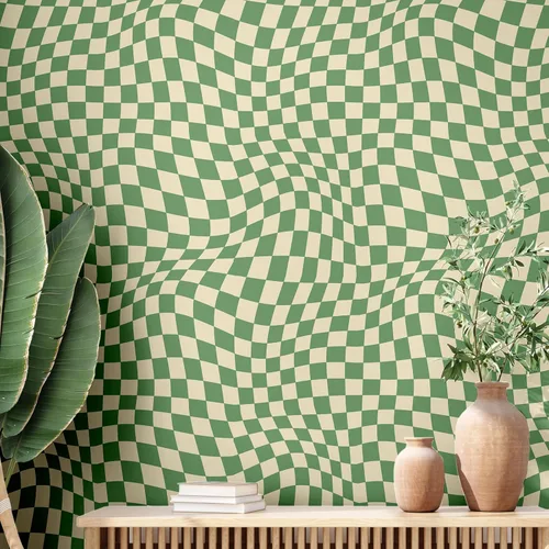 Miniatura 8 de Dunzoom Papel tapiz a cuadros de despegar y pegar de 15.75''x118'' pulgadas, estético, extraíble, papel de contacto, papel tapiz preppy, decoración