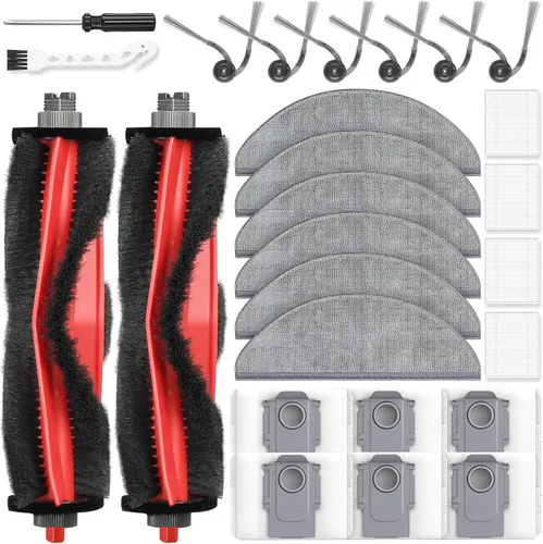 Miniatura 9 de Juego de 8 almohadillas de limpieza para aspiradora robot Roborock QV 35A/Saros 10R/Q Revo/Qrevo S/Qrevo Pro/Qrevo Plus/Qrevo Master/Qrevo