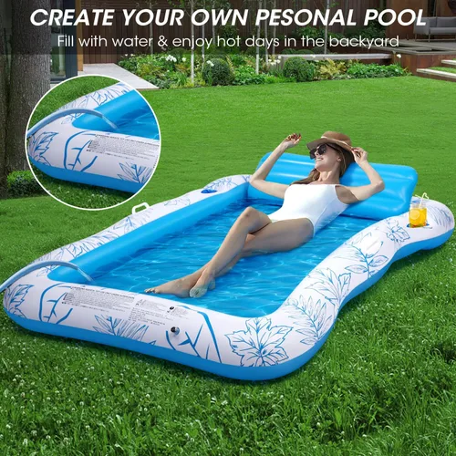 Miniatura 4 de BAIAI - Flotador inflable para piscina para adultos – Flotadores grandes de playa para broncearse, balsa para tomar el sol, para tomar el sol