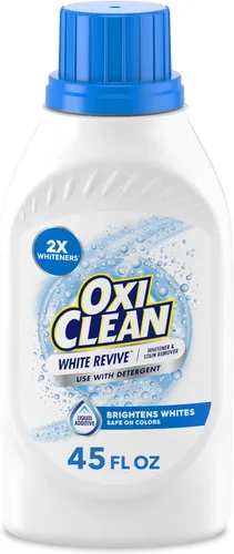 OxiClean White Revive - Aditivo líquido blanqueador y removedor de manchas, blanqueador de oxígeno activado por agua para lavandería, 45 onzas