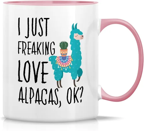 Miniatura 7 de Retreez Taza divertida – I Just Freaking Love Alpacas Alpaca Fan Lover - Tazas de café de cerámica de 11 onzas – Divertido, sarcasmo, motivacional