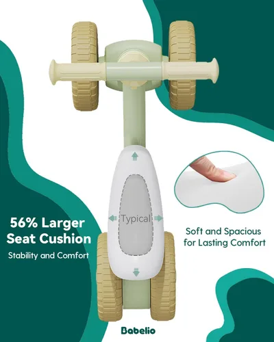 Miniatura 5 de BABELIO - Bicicleta de equilibrio para bebés de 1 año, niños y niñas de 10 a 36 meses, bicicleta de equilibrio para niños de 4 ruedas con diseño