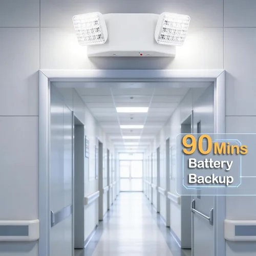 Miniatura 3 de LIT-PaTH Accesorios de iluminación LED de emergencia con 2 cabezales LED y baterías de respaldo, luz de salida estándar de EE. UU., calificada por
