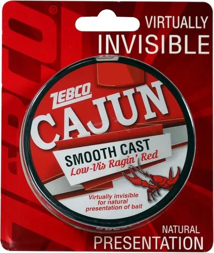 Miniatura 9 de Zebco Cajun Line Smooth Cast Fishing Line, Low Vis Ragin' Red Carrete de cuarto de libra