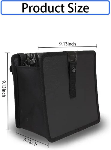Miniatura 2 de Miytsya Pack-1 Bolsa de basura colgante para automóvil, organizador de bolsa de basura impermeable de alta calidad, 8.7 x 8.7 x 5.7 in (negro)