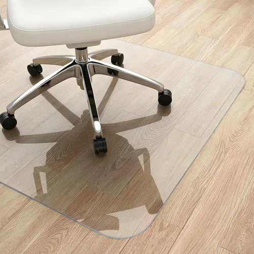 Yecaye Tapete para silla de oficina para suelo de madera dura, 36 x 48 pulgadas, alfombrilla transparente para silla de escritorio, protector de