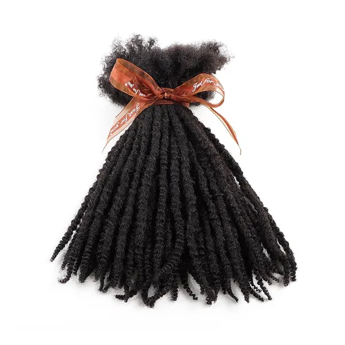 Miniatura 19 de Extensiones de cabello humano texturizado con extremos rizados, extensiones de cabello humano completamente hechas a mano para mujeres/hombres, se