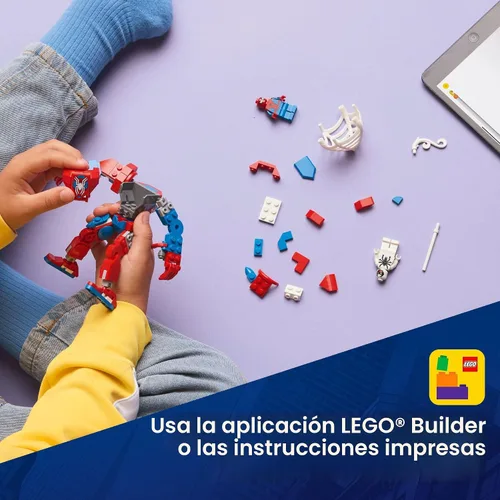 Miniatura 6 de LEGO Marvel Spider-Man Mech vs Anti-Venom - Juego de juguetes de construcción – Juguete de Spider-Man para niños, niños y niñas, a partir de 6 años