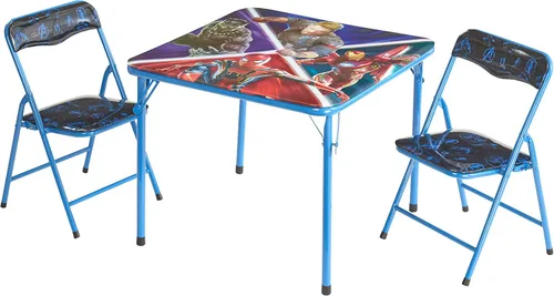 Miniatura 26 de Idea Nuova Juego de muebles de 3 piezas con 1 mesa cuadrada y 2 sillas plegables para niños, Strawberry Shortcake Tarta de Fresa