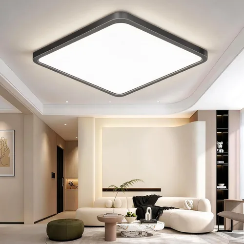 Miniatura 16 de Lámpara de techo LED de 12 pulgadas 24W cuadrada con montaje empotrado, lámpara de techo LED blanca de luz diurna de 5000K, luces de techo modernas