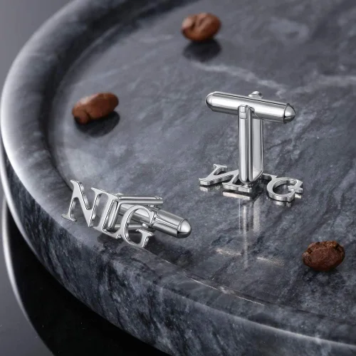 Miniatura 3 de ROSI - Gemelos para hombre, personalizan las camisas con nombre de la letra inicial para hombres, gemelos personalizados para hombres para bodas