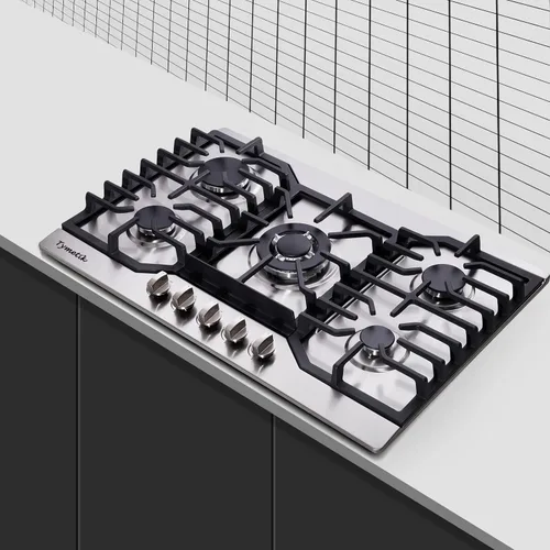 Miniatura 6 de Placa de cocina de gas de 30 pulgadas, 5 quemadores de alta eficiencia, estufa de gas de acero inoxidable, estufa de gas incorporada, encimera