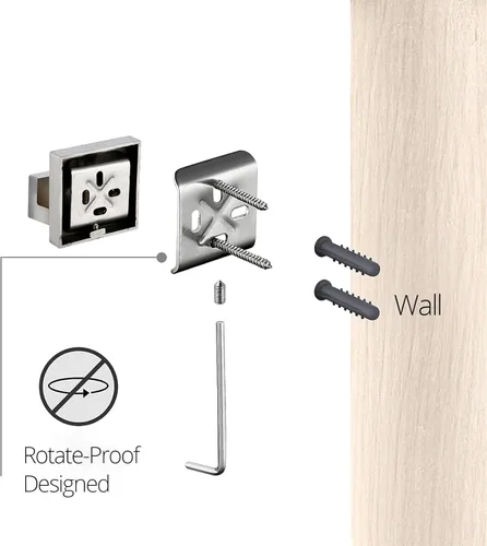Miniatura 4 de BAGNOLUX Juego de Herrajes de Baño de 4 Piezas, Juego de Portatoallas de Baño de Acero Inoxidable SUS304, Juego de Barra Portatoallas para Montaje