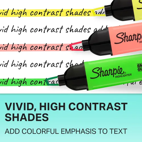 Miniatura 5 de Sharpie Clear View - Resaltadores, punta de cincel, colores surtidos, 4