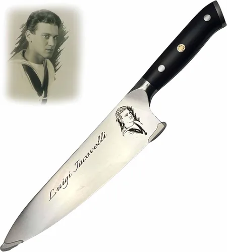 Miniatura 11 de Cuchillo de chef personalizado, cuchillo de chef personalizado de 8 pulgadas, foto grabada, logotipo o ilustración, acero alemán 1.4116, cocina