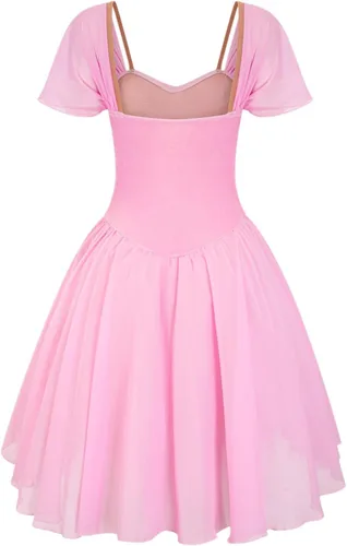 Miniatura 3 de Tutú de ballet de baile de flores para niños, leotardo integrado. Vestidos para niñas Ballet de baile