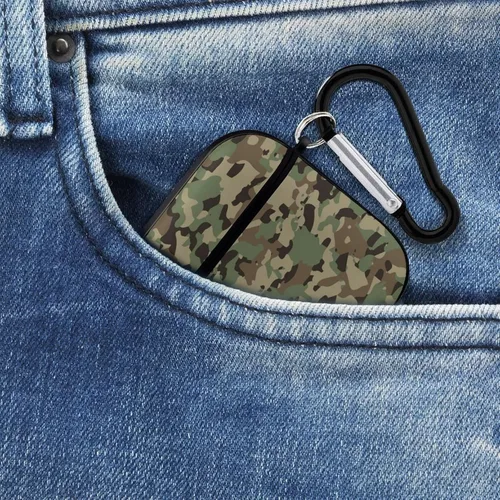 Miniatura 8 de Funda protectora de silicona compatible con AirPods 2 y 1 (camuflaje militar de camuflaje frío)