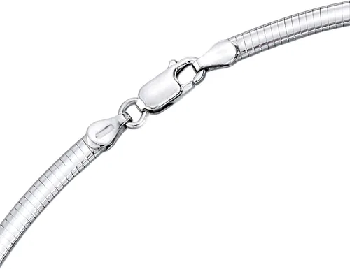 Miniatura 3 de Ross-Simons Collar omega con cúpula de plata esterlina italiana de 4