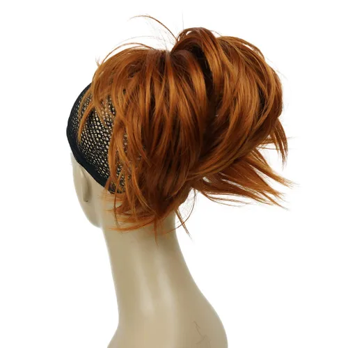 Miniatura 7 de Lydell Extensión de cabello sintético ajustable con pinza de mandíbula (marrón oscuro)