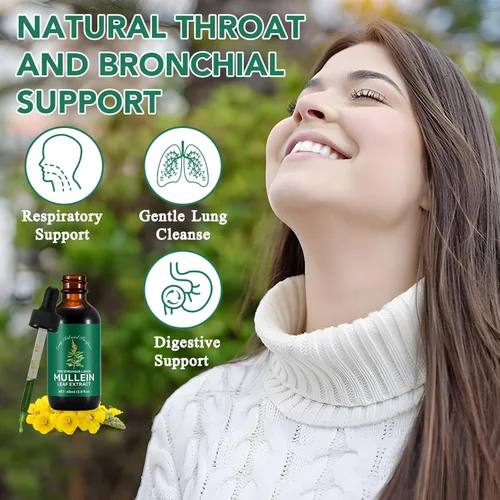 Miniatura 4 de QJCWXIAOX Gotas de gordolobo para pulmones, extracto de hoja de gordolobo con clorofila, extracto de hoja de gordolobo para limpieza pulmonar