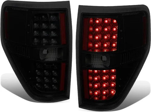 DNA MOTORING TL-F15009-LED-BK-SM - Conjunto de luces traseras LED para lado del conductor y del pasajero [compatible con Ford F150 09-14]