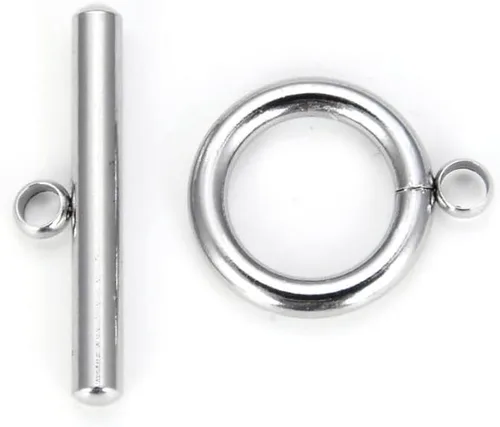Miniatura 3 de 50 piezas Adabele de acero inoxidable quirúrgico de grado 304 de 0.472 in (0.47 pulgadas), cierre de palanca hipoalergénico OT para manualidades
