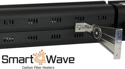 Miniatura 7 de KING RK2015-RMT-BLK Calentador radiante infrarrojo eléctrico para interiores y exteriores con control remoto, 24 pulgadas, 1500 W / 208 V