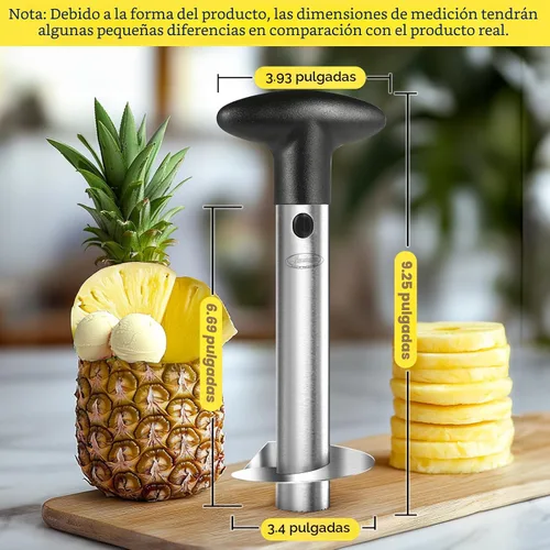 Miniatura 7 de Descorazonador de piña, [mejorado, reforzado, cuchilla más gruesa] Descorazonador de piña premium Newness (negro)