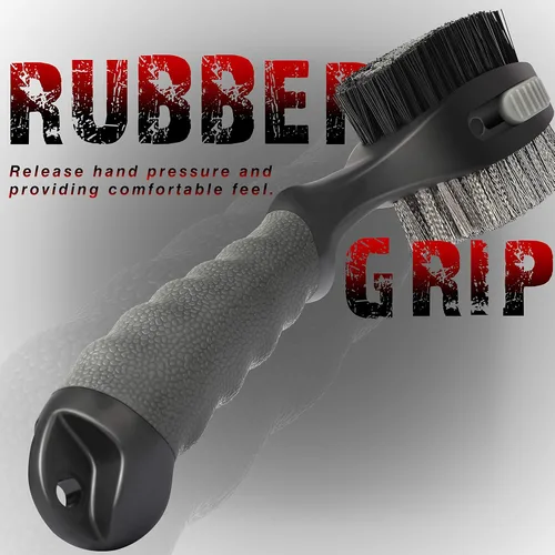 Miniatura 5 de CHAMPKEY PRO - Cepillo retráctil para palos de golf, cabezal de cepillo de gran tamaño con agarre de goma suave y limpiador de ranuras retráctil