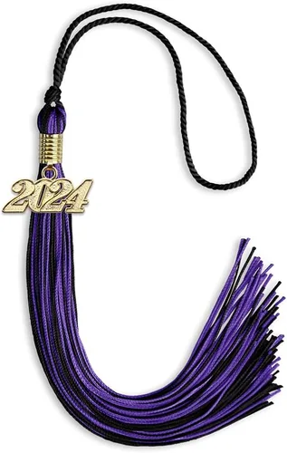 Miniatura 59 de Endea Graduation - Borla de doble color mixto con fecha dorada (negro/dorado antiguo, 2021)