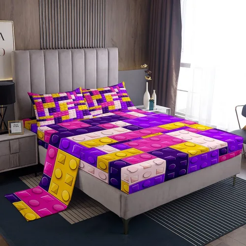 Miniatura 32 de Feelyou Juego de sábanas para niños con diseño de aguacate, ropa de cama bonita con frutas para niños y niñas, 1 sábana encimera y 1 sábana bajera