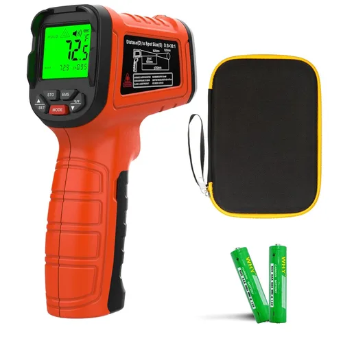 Pistola de termómetro infrarrojo 50:1, pistola de temperatura láser sin contacto de -58 °F a 2732 °F para cocinar, horno de pizza, reptil, plancha,