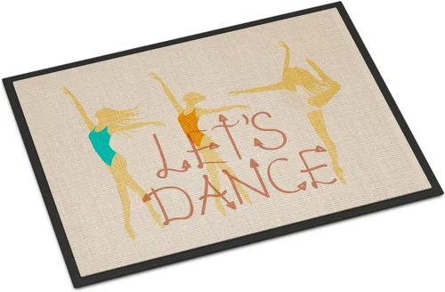 Miniatura 60 de Caroline's Treasures BB5374MAT Let's Dance Linen - Felpudo de lino verde azulado de 18 x 27 pulgadas, tapete para puerta delantera, para interiores