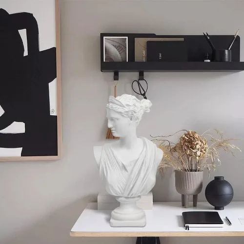 Miniatura 3 de Norrclp Estatua griega de Diana de 12.5 pulgadas, escultura clásica de busto romano de mitología griega para decoración del hogar