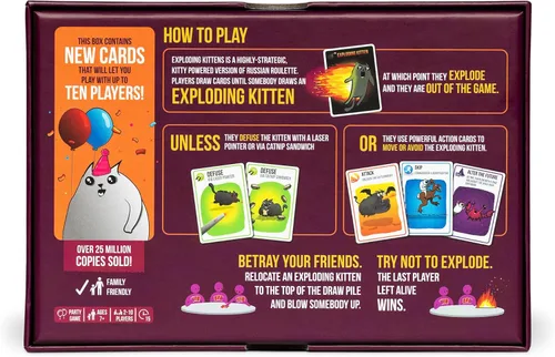 Miniatura 6 de Exploding Kittens Paquete de fiesta – 2 – 10 jugadores – A partir de 7 años – 15 minutos para jugar – Juego de cartas para fiesta y familia