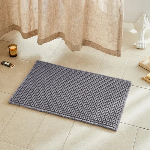 Miniatura 28 de TYUU Tapete de baño estilo gofre, tapete de baño bohemio, antideslizante, lavable, súper absorbente, de secado rápido, bonito tapete de baño